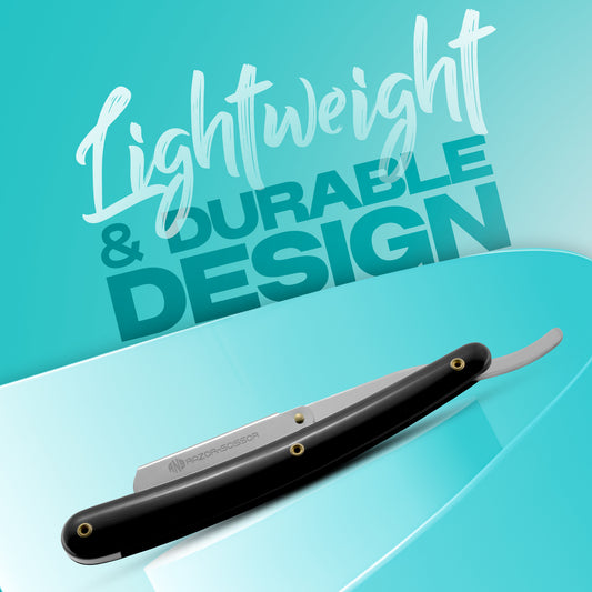 Straight Cut Throat Razor with Glossy Plastic Handle – Durable Barber Shaving Razor