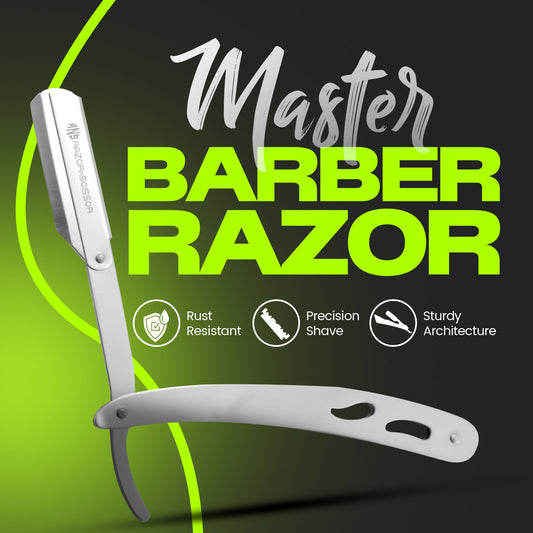 Personal Silver Stainless Steel Cut Throat Razor With Pierced