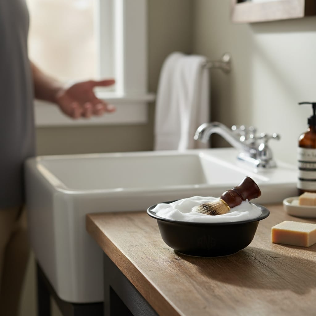 Matte Black Stainless Steel Shaving Bowl – Premium Lathering Bowl for Traditional Wet Shaving