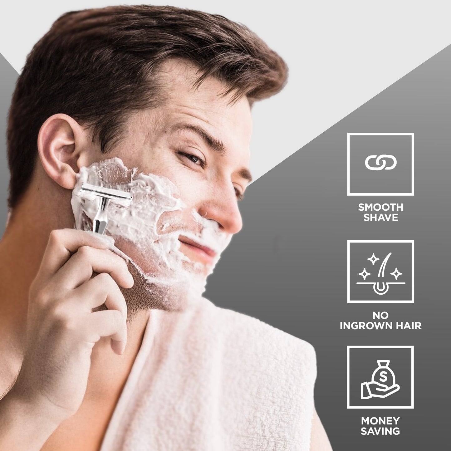 Diamond - Double Edge Safety Razor Premium Chrome Stainless Steel Shaving Razor