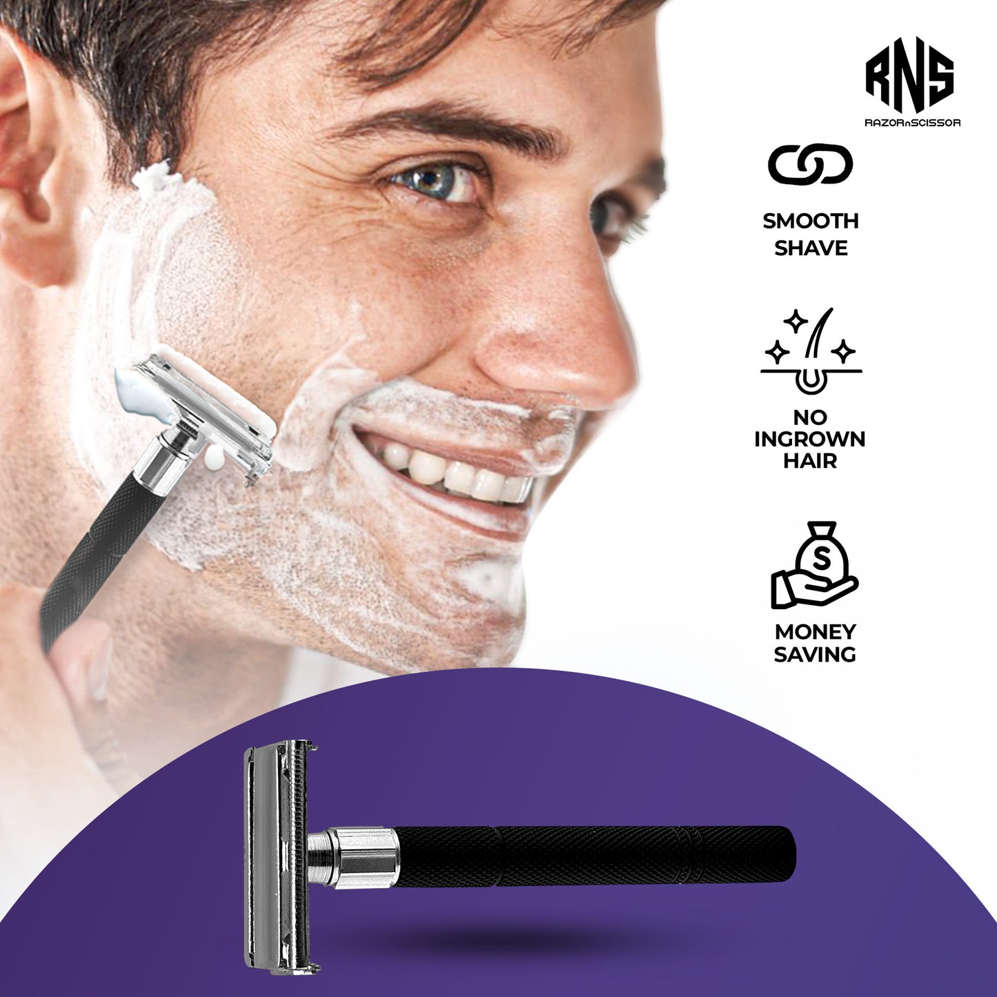 Black Butterfly Open Double Edge Safety Razor