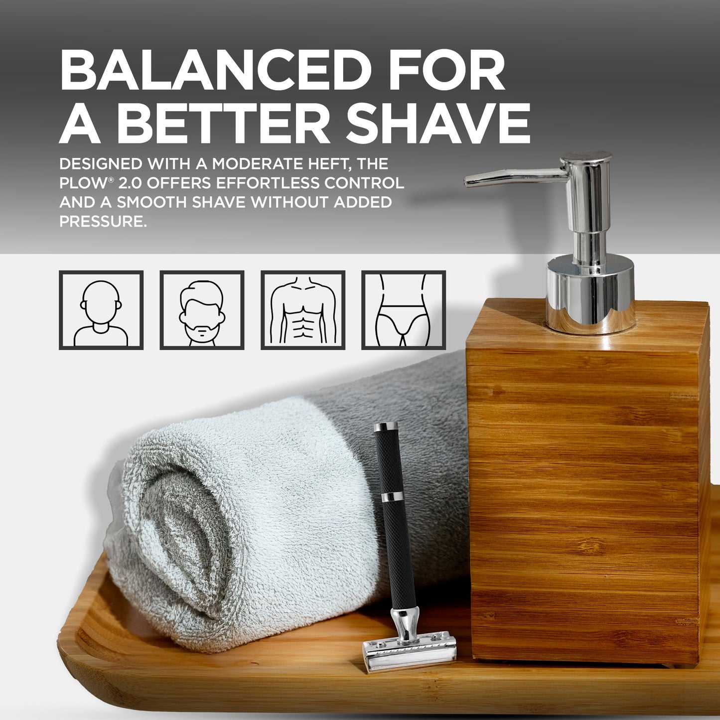 Textured Grip Black & Chrome Double Edge Safety Razor