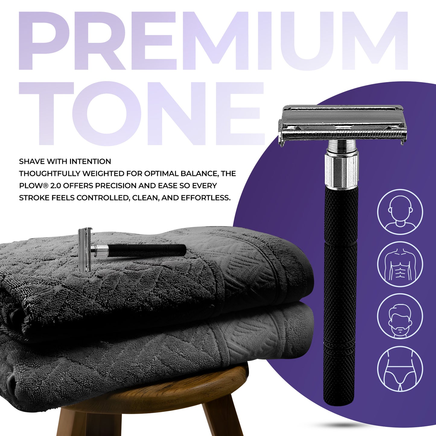 Black Butterfly Open Double Edge Safety Razor