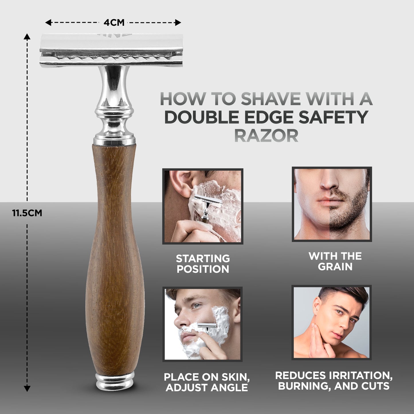 Nova – Wooden Double Edge Safety Razor