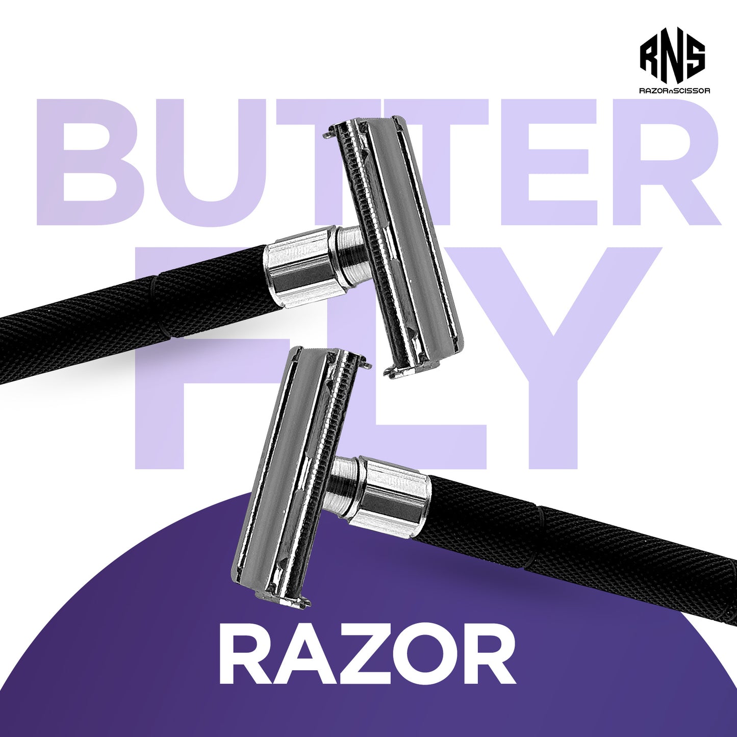 Black Butterfly Open Double Edge Safety Razor