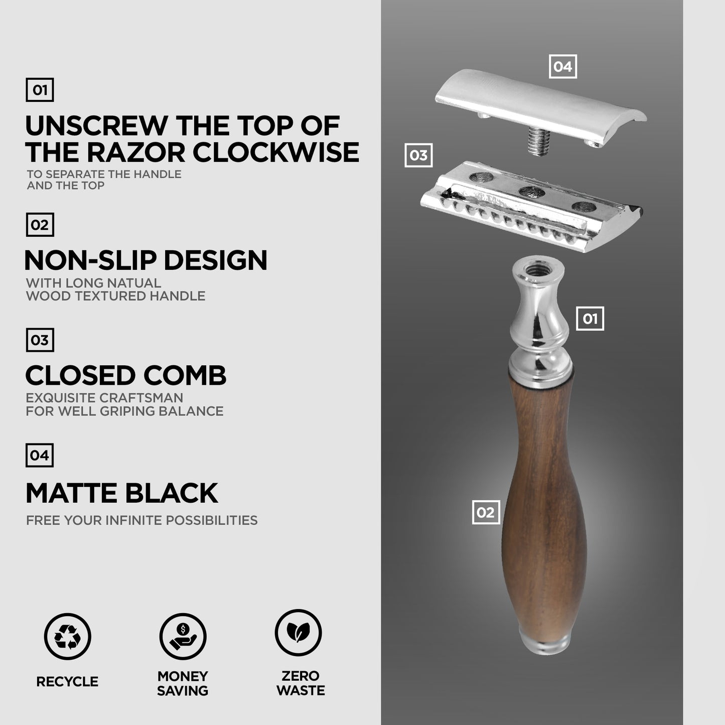 Nova – Wooden Double Edge Safety Razor