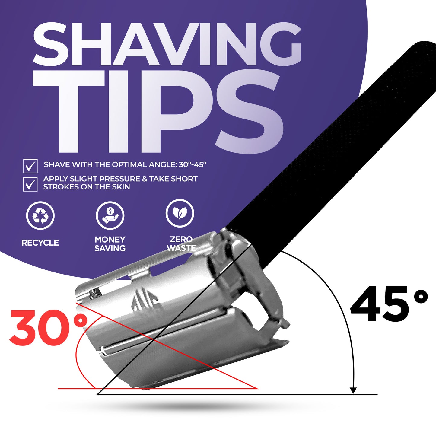 Black Butterfly Open Double Edge Safety Razor