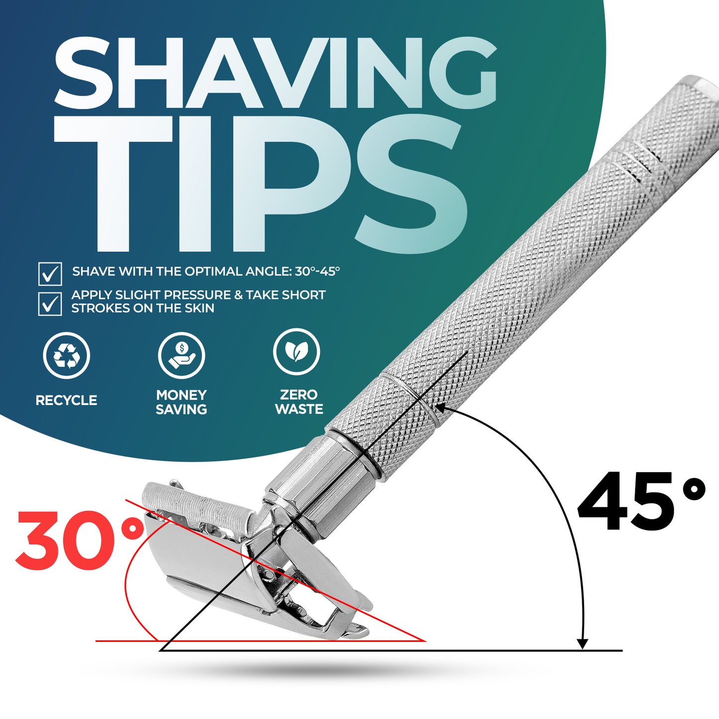 Chrome Textured Grip Butterfly Open Double Edge Safety Razor