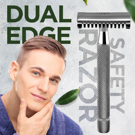 Open Comb Chrome Safety Razor For Long Hair | DE Shaving Razor