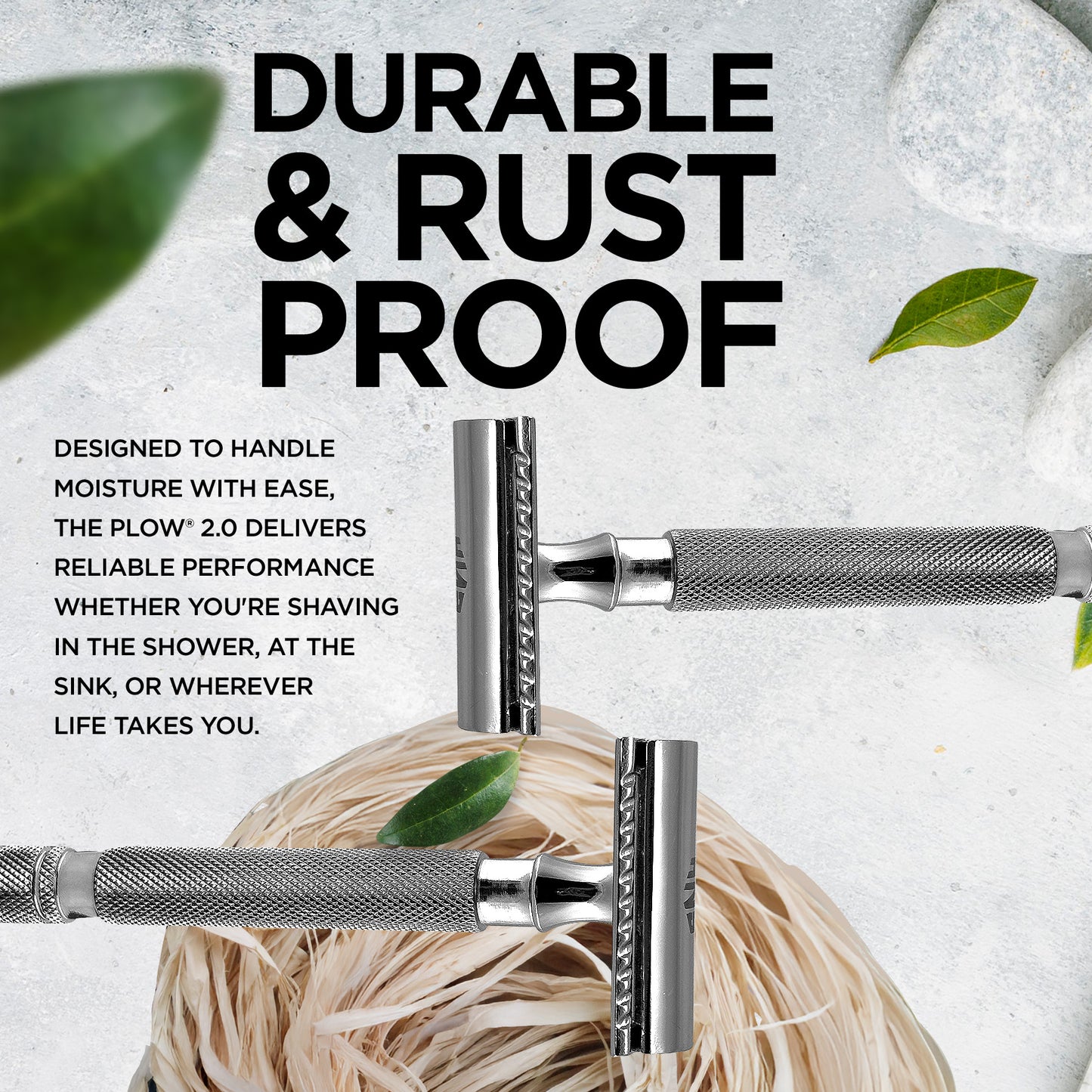 Classic - Chrome Double Edge Safety Razor with Textured Knurled Handle