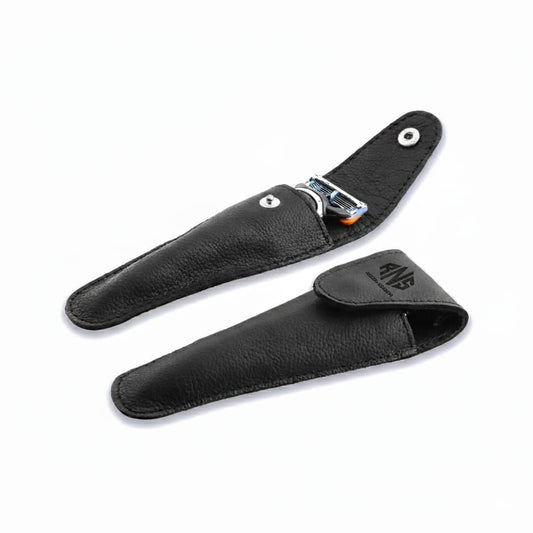 Travel Razor Case – Compact Black Pouch for Safety Razors