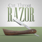 Handcrafted Knife-Handle Wooden Straight Edge Razor – Durable & Elegant