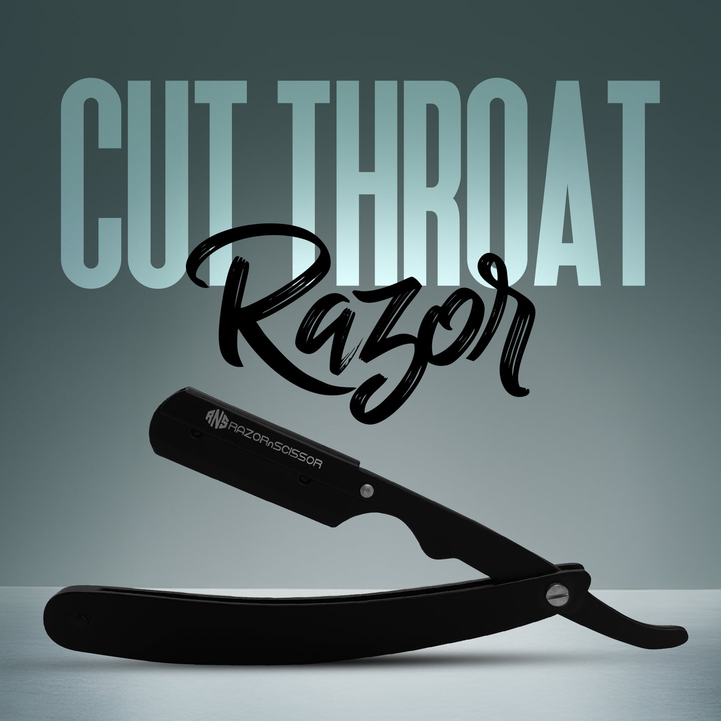 Professional Stainless Steel Cut Throat Razor Matte Black