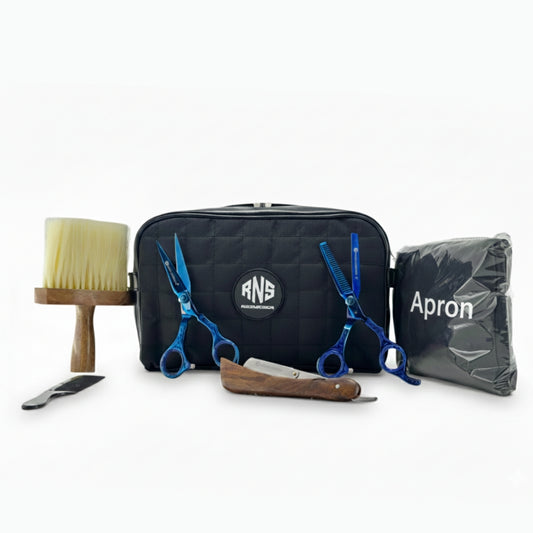 Master Kit Barber Hygiene Set | Royal Blue 6.5” Scissors & Grooming Kit