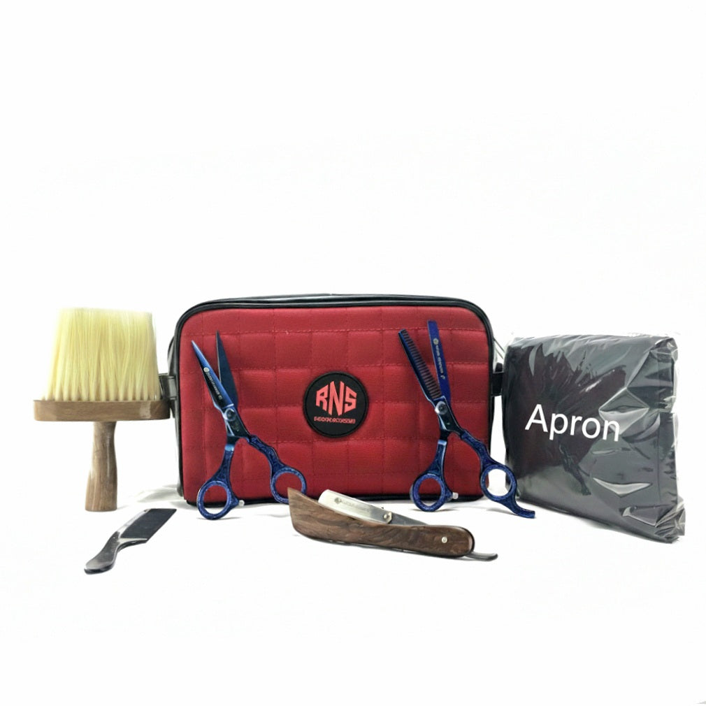 Master Kit Barber Hygiene Set | Royal Blue 6.5” Scissors & Grooming Kit