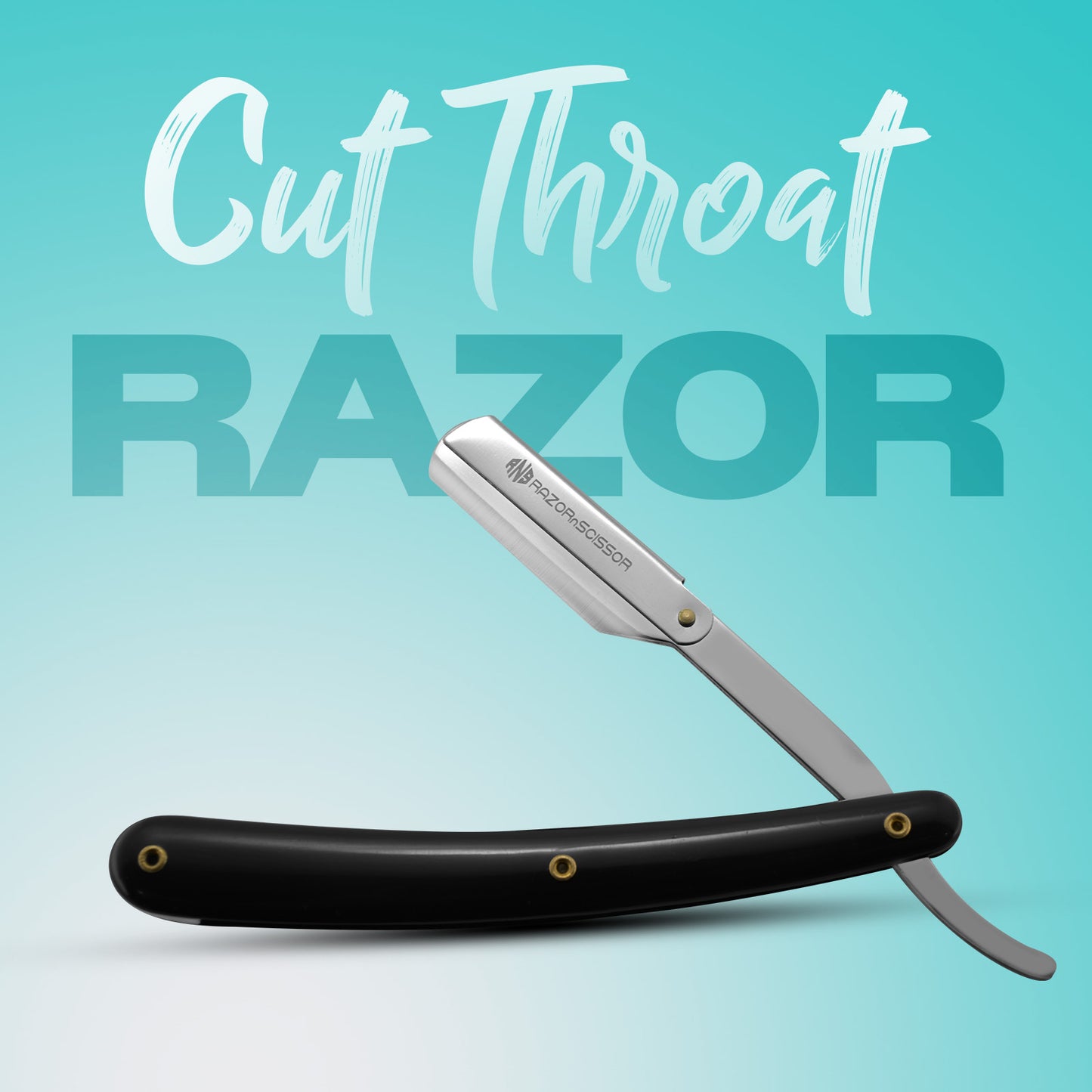Straight Cut Throat Razor with Glossy Plastic Handle – Durable Barber Shaving Razor