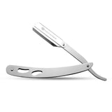 Personal Silver Stainless Steel Cut Throat Razor With Pierced