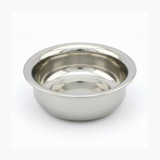 RnS Mirror-Finish Stainless Steel Shaving Soap Bowl – Rust Resistant