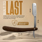 Classic Rounded Wooden Handle Straight Cut Throat Razor for Professional Shaving