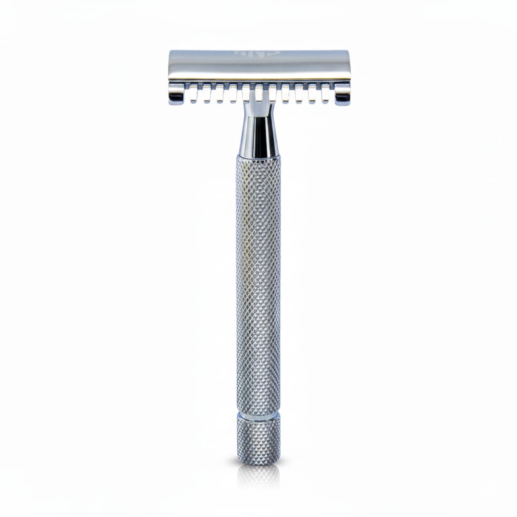 Open Comb Chrome Safety Razor For Long Hair | DE Shaving Razor