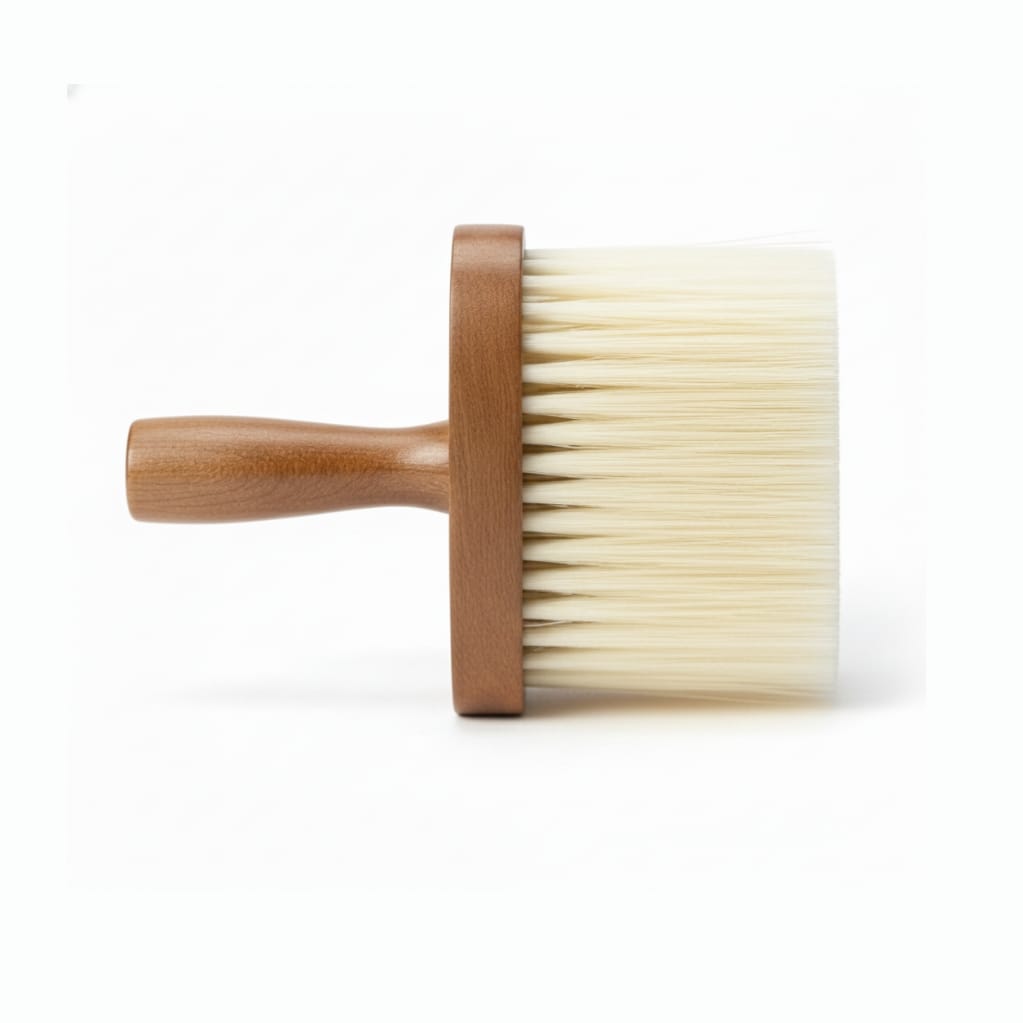 RnS Premium Neck Duster Brush – Soft Bristles & Wooden Handle