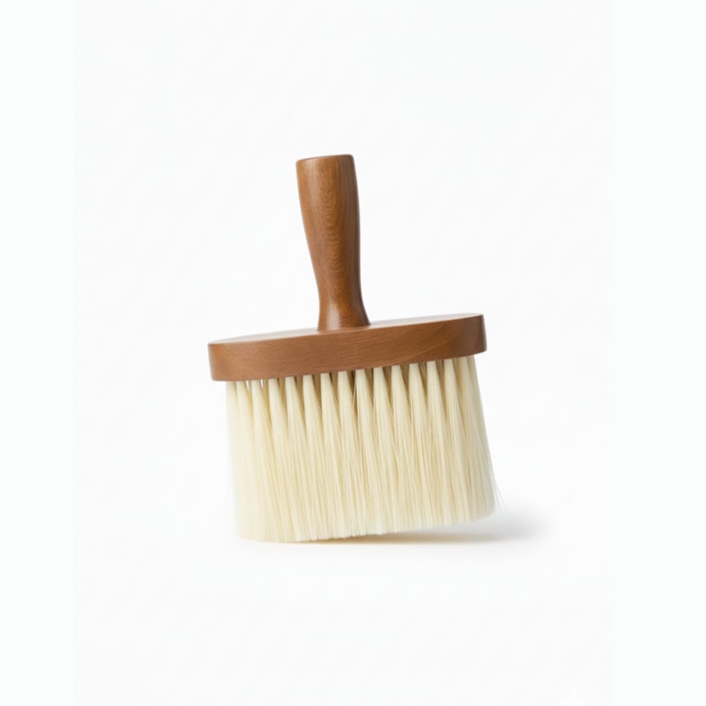 RnS Premium Neck Duster Brush – Soft Bristles & Wooden Handle