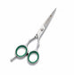 5” Matte Silver | Hairdressing Scissor with Fixed Screw & Green Grip
