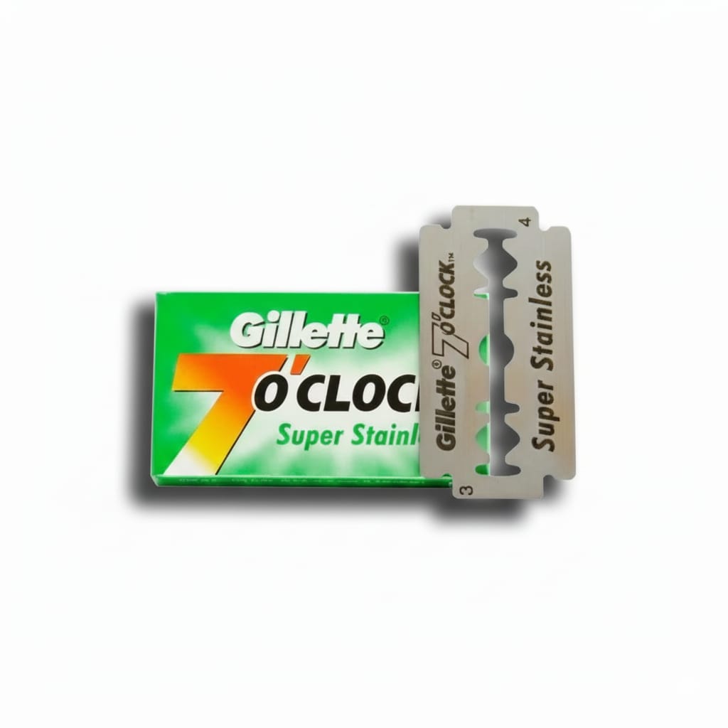 Gillette Double Edge Shaving Blades Sharp edge 7 0' Clock - Pack of 5