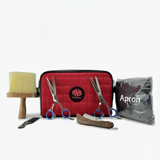 RnS Signature Edition | Hygienic Barber Kit – Silver 6.5” Offset Scissors Set