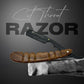 Traditional Grooved Textured Wooden Handle Cut Throat Razor
