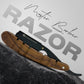 Traditional Grooved Textured Wooden Handle Cut Throat Razor